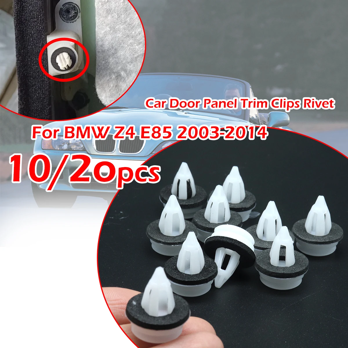 

10/20Pc For BMW Z3 E36 Z4 E85 1995-2003 3 Series E46 F30 F31 F80 Car Door Cards Panel Fascia Trim Clips Rivets replacement part