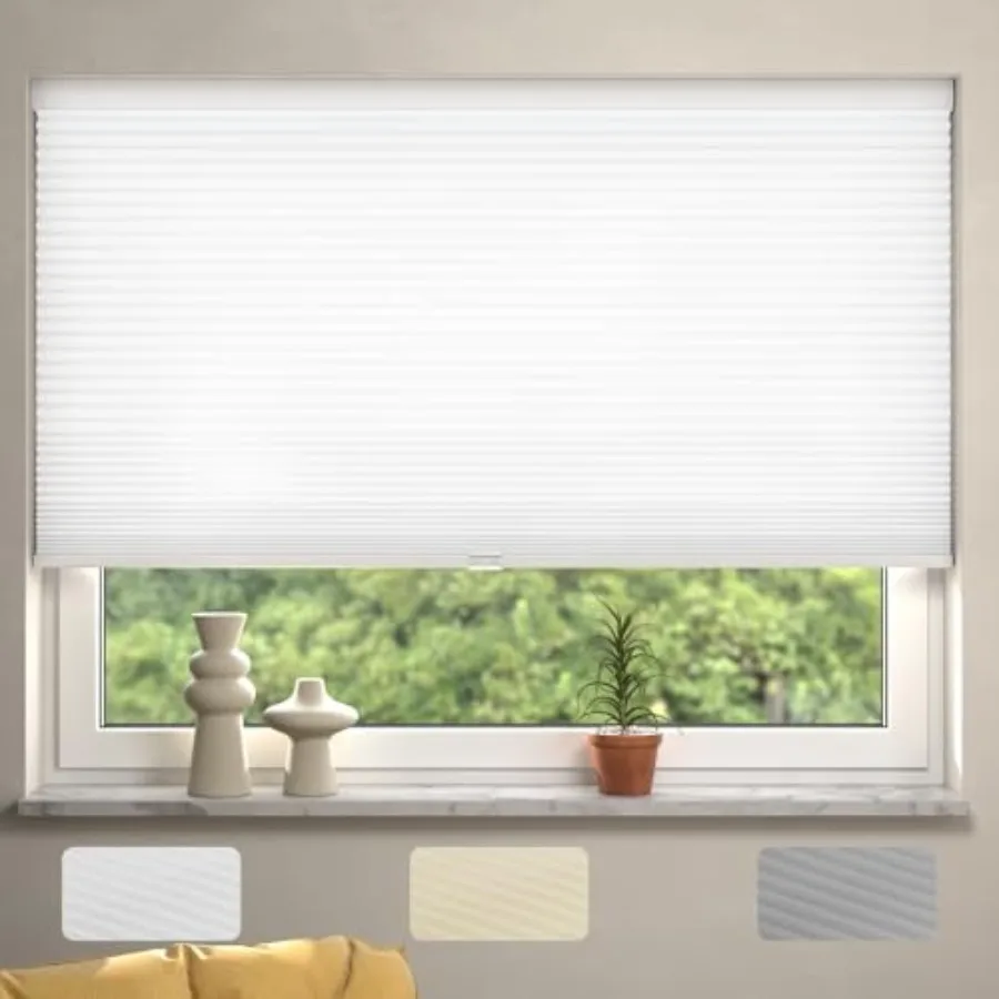 

MYshade Cordless Cellular Window Shades Light Filtering Blinds for Indoor Windows 1.5 inch Honeycomb Cell Sheer Fabric Accordio