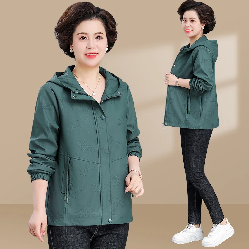 

Модный осенний кардиган-жакет для женщин среднего возраста, для мам, из полиэфирного волокна, на молнии