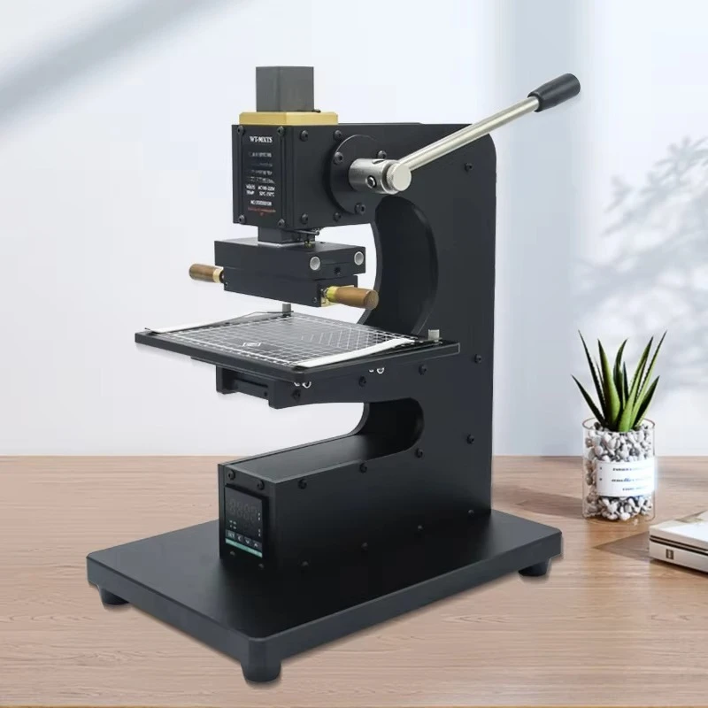 Manual Foil Stamping Machine WT-90XTS for Leather Wallet Phone Case Notebook with Electronic Eye Quick Die Change