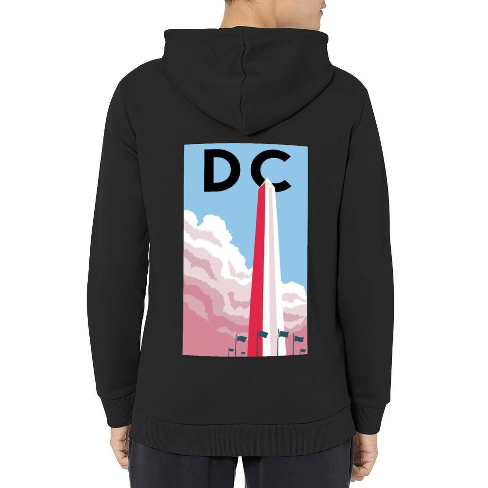 

Washinton DC, Colorado Minimalist Poster Featuring the Washington Monument Hoodie clothes for men mens hoodie