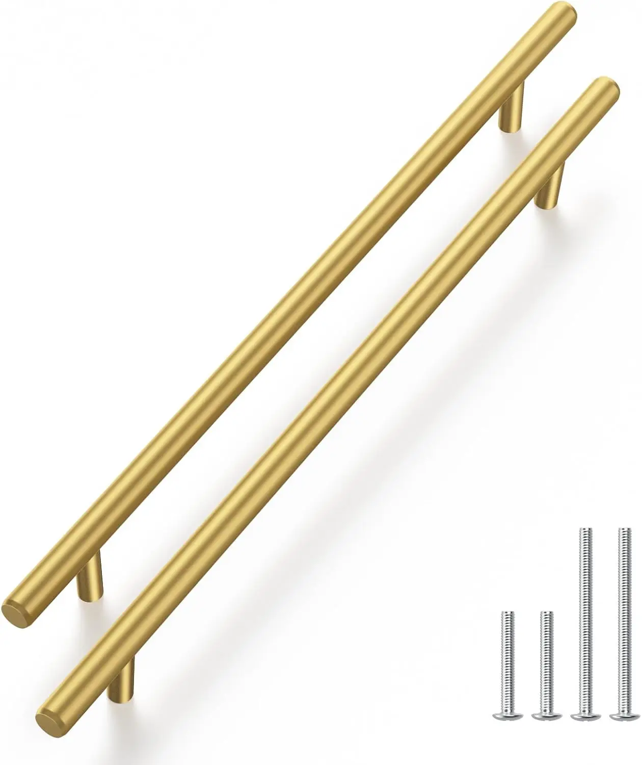 10in Gold Cabinet Handles 60 Pack Kitchen Cabinet Pulls Stainless Steel Brushed Gold T Bar Shape Screws Included