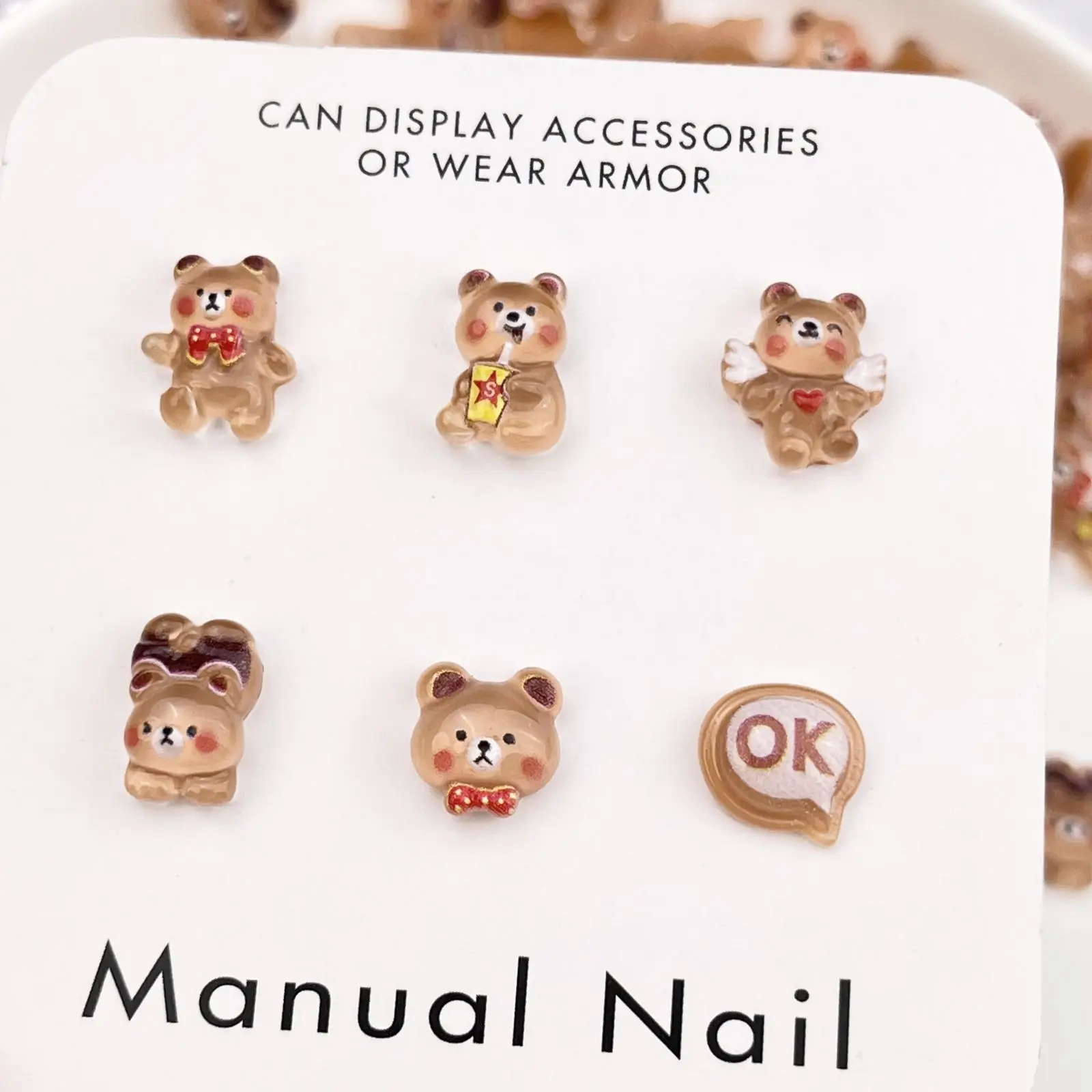 20 stks miniso capybara cartoon nagel charmes voor diy nagel maken leuke mini hars plaksteen nail art decoratie