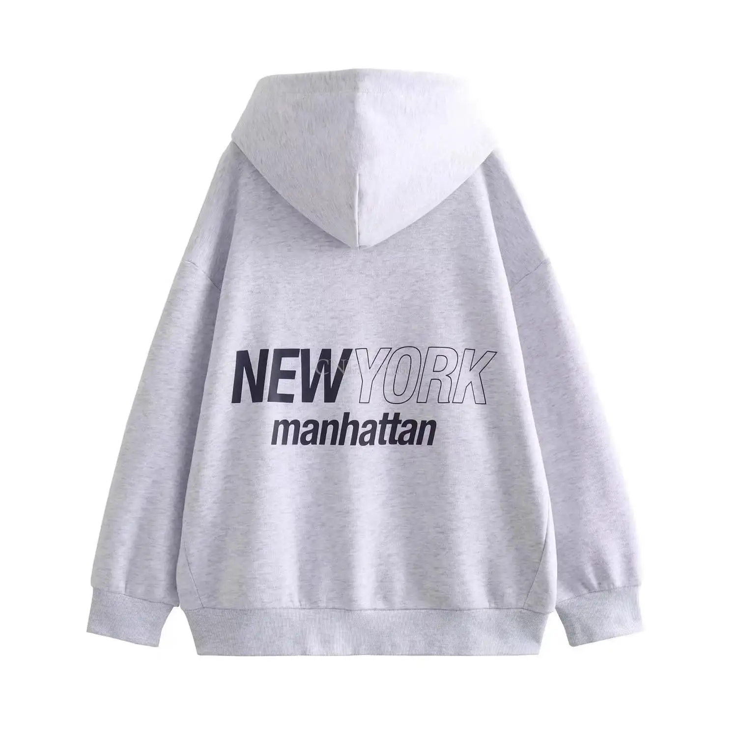 CNlalaxury 2024 Autumn Winter Women New Versatile Long Sleeved Round Neck Sporty Wind Hoodie Letter Printing Simplicity Tops