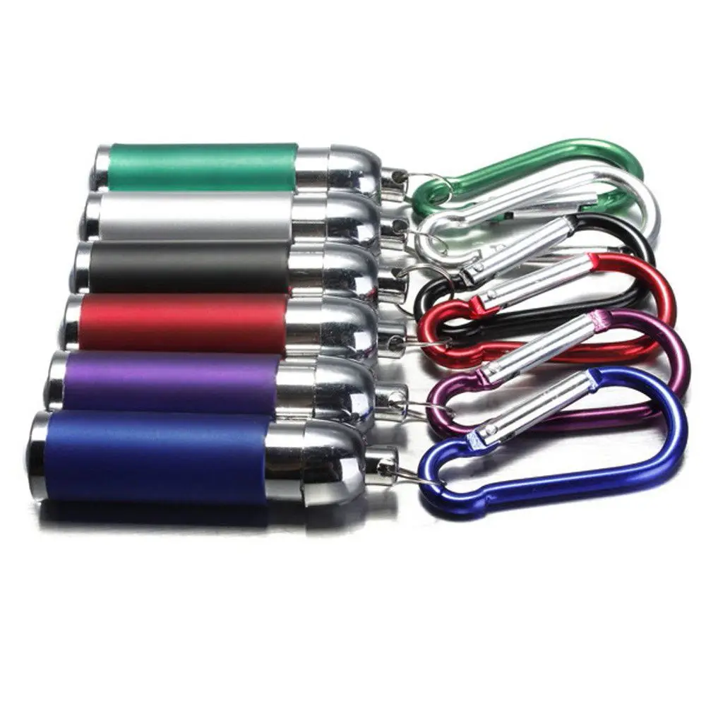 بطاريات LED المشي لمسافات طويلة ركوب الدراجات تسلق أدوات في الهواء الطلق الشعلة كيرينغ جيب مصباح يدوي سلسلة المفاتيح مصباح ليد جيب صغير