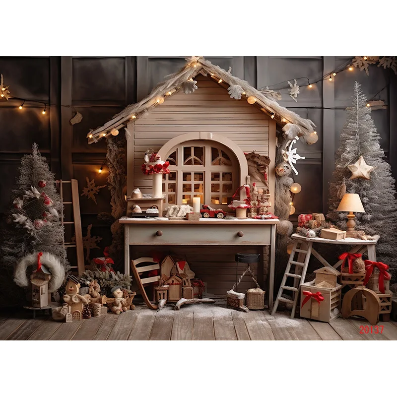 Merry Christmas Day Gift Photography Backdrops Props Indoor Decoration Winter Wonderful Xmas Eve New Year Background RD-11