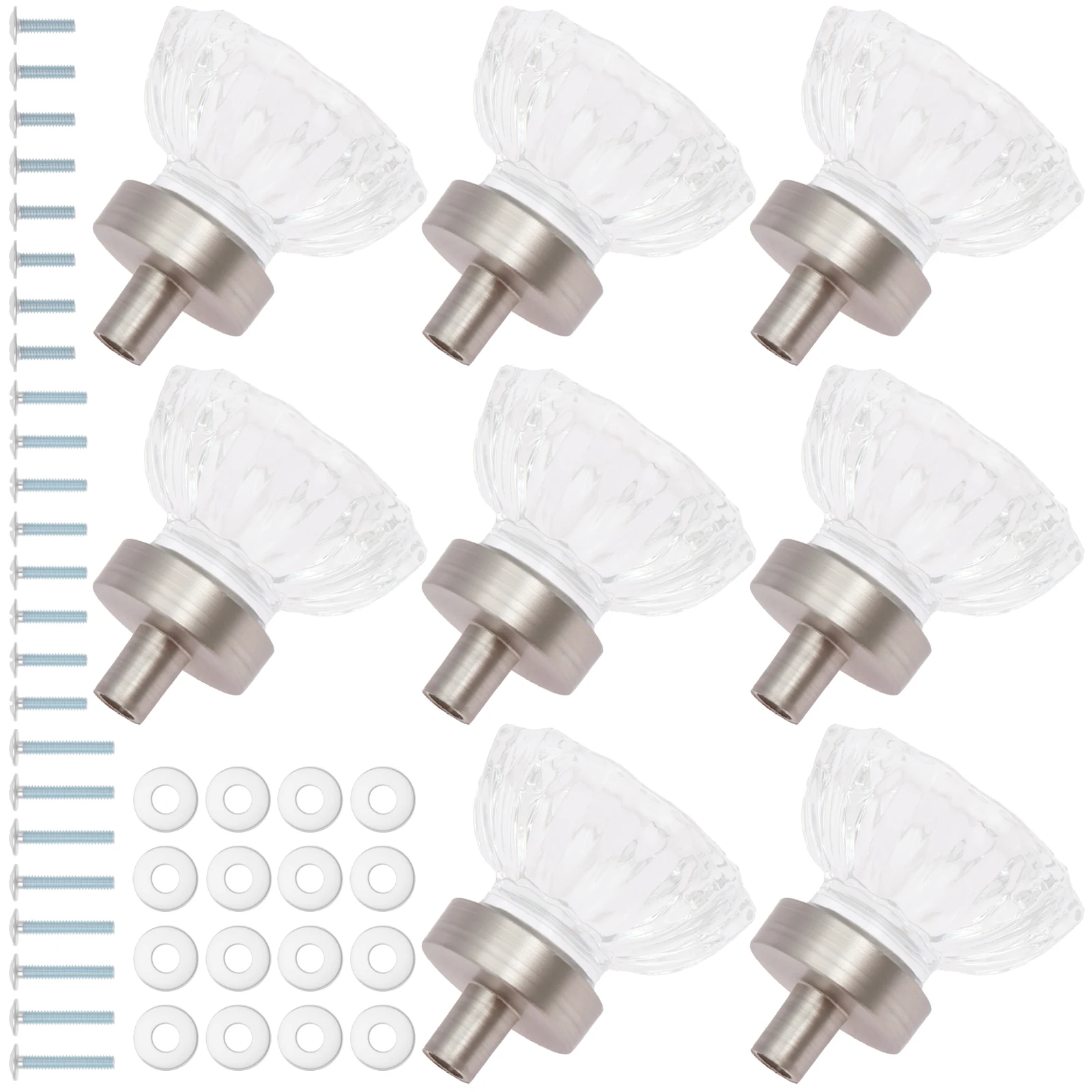 

10 шт., 35 мм, ромбовидные дизайнерские ручки из матового никеля с кристаллами, ручки для ящика шкафа, кухонного шкафа, дверные ручки для шкафа, фурнитура