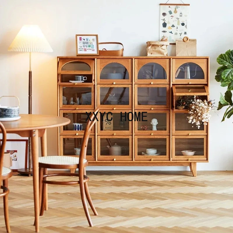 

Display Cabinet Japanese Style Locker Multi-Grid Sideboard Cabinet Chest of Drawers Storage Entrance Cabinet