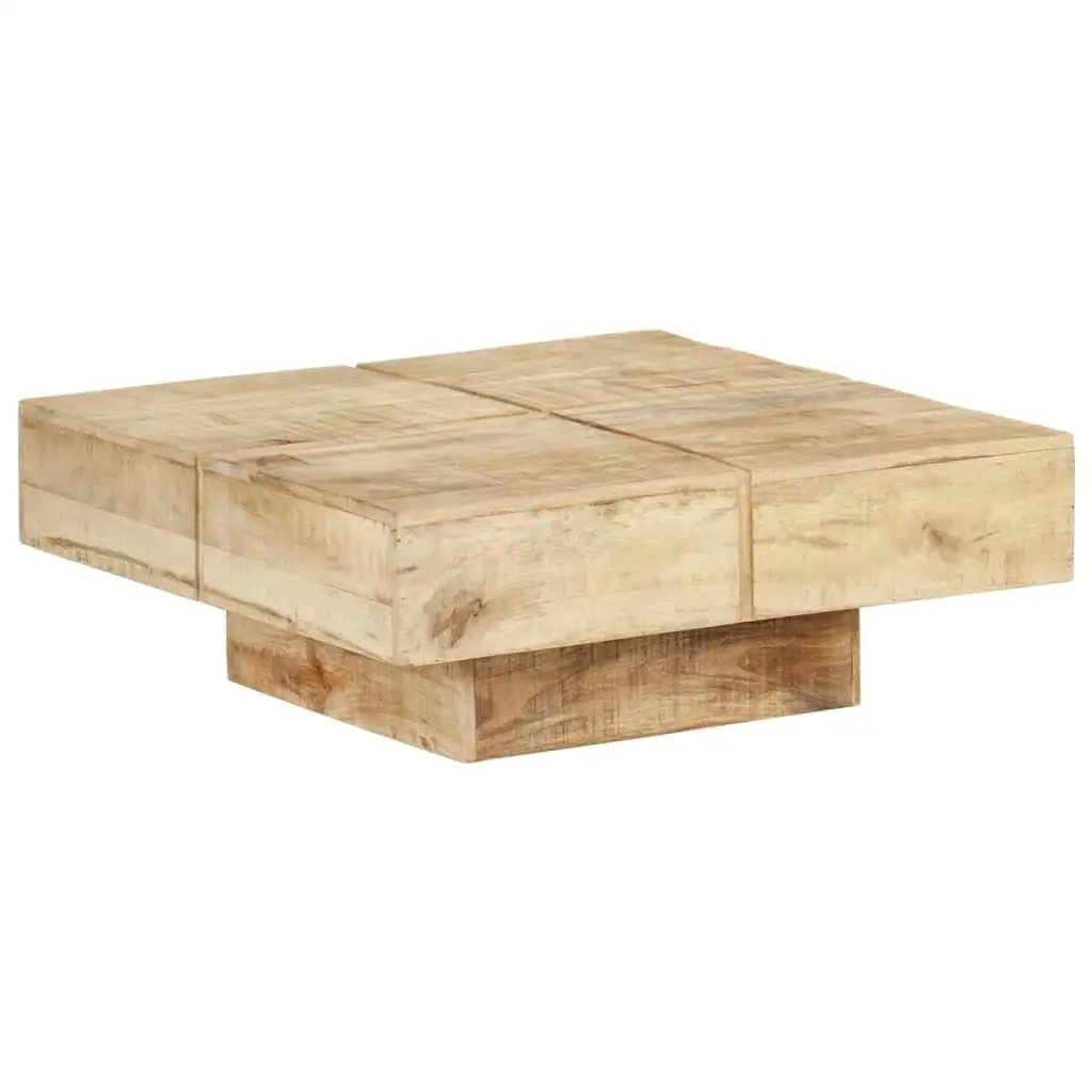 Mangohouten vierkante salontafel 80x80x28 cm Rustiek design woonkamermeubilair