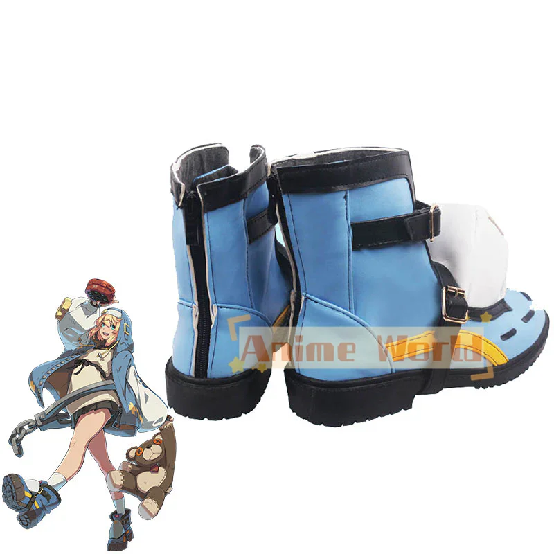 Strive Bridget Cosplay Shoes Halloween Carnival Boots Cosplay Prop Anime PU Leather Shoes Custom Made