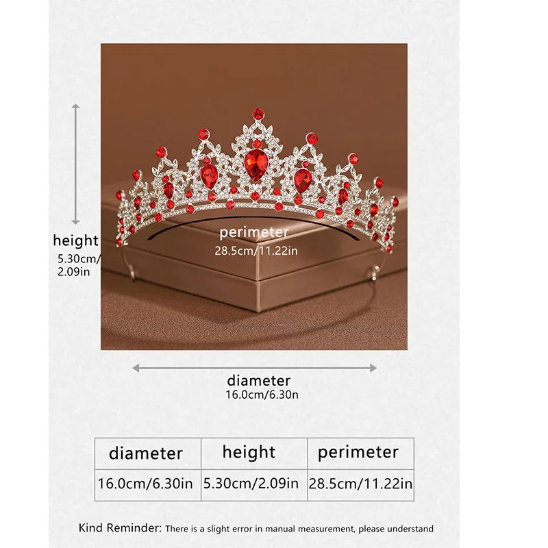 أغطية رأس الزفاف 24 لونًا مليئة بأجواء حلوة تيجان للسيدات باللون الذهبي الباروكي لعروس الزفاف #6
