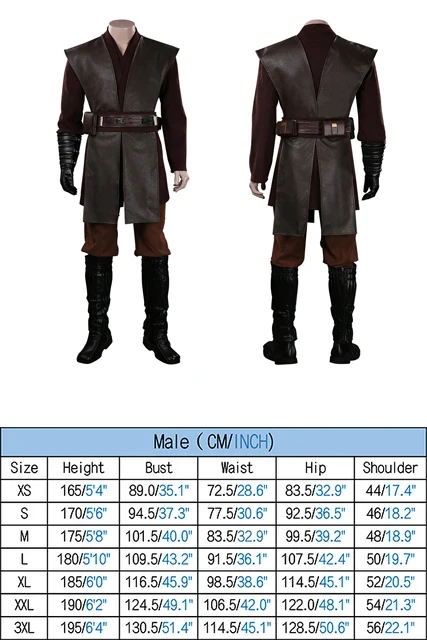 Anakin Cosplay Traje Masculino, Roupas Uniformes de Cavaleiro, Veste de Batalha, Roupa Manto, Festa de Halloween, Fantasia Carnaval