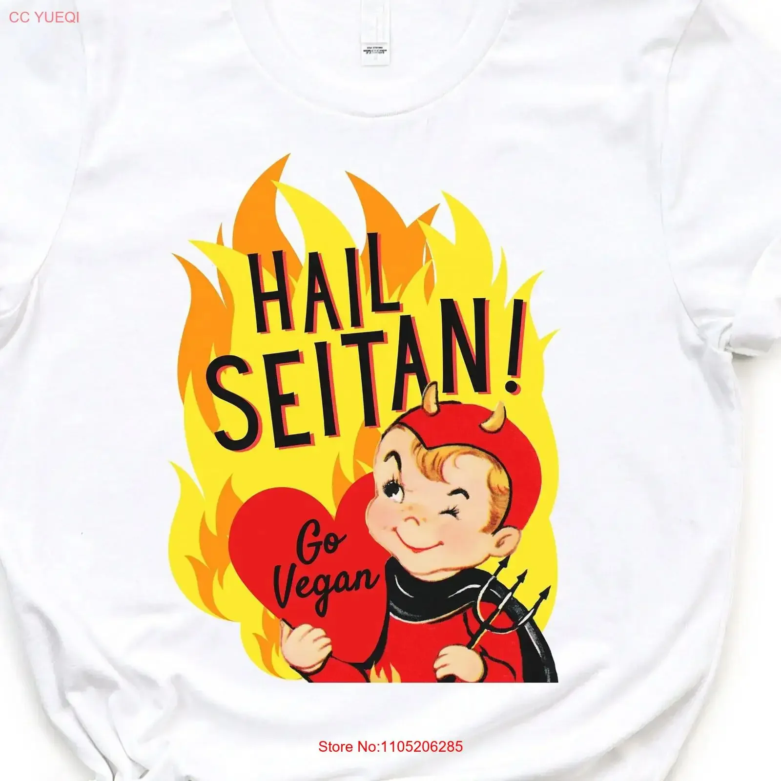 Hail seitan go vegan unisex shirt for gift T meat is murder stop eating animals animal liberation activist vintage Washed