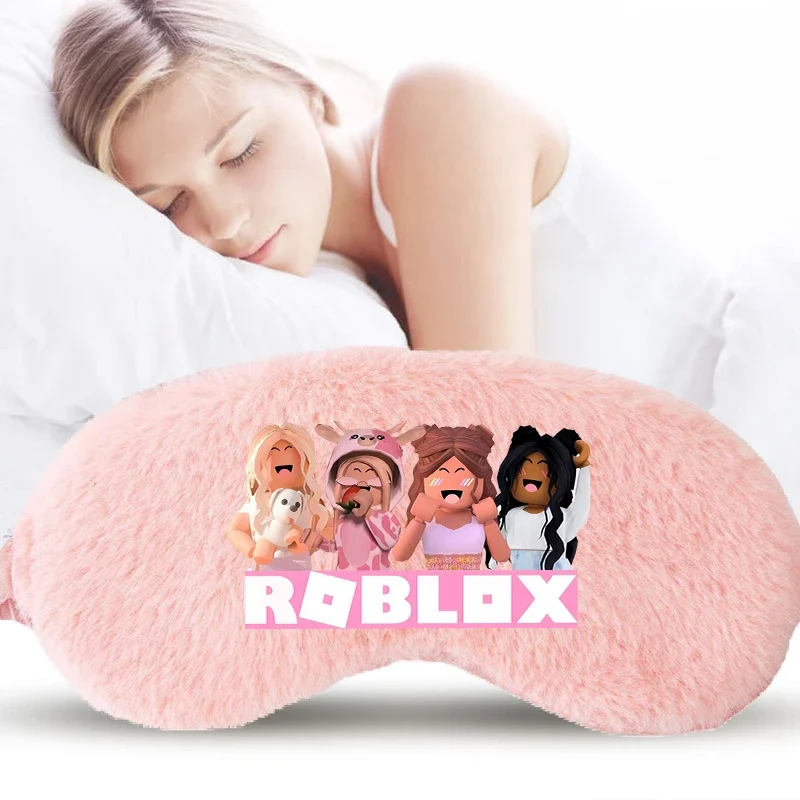 Roblox Sleeping Mask Sleeping Blindfold Soft Plush Eye Masks Eye Cover Plush Mask Eyepatch Nap Health Eye Cover Christmas Gift