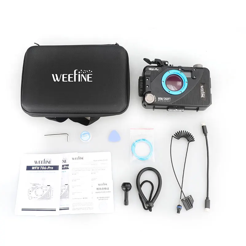 Weefine WFH TG6 Pro Underwater Olympus TG5 Camera Housing Waterproof Camera Case for Scuba Diving Underwater Photography images - 6