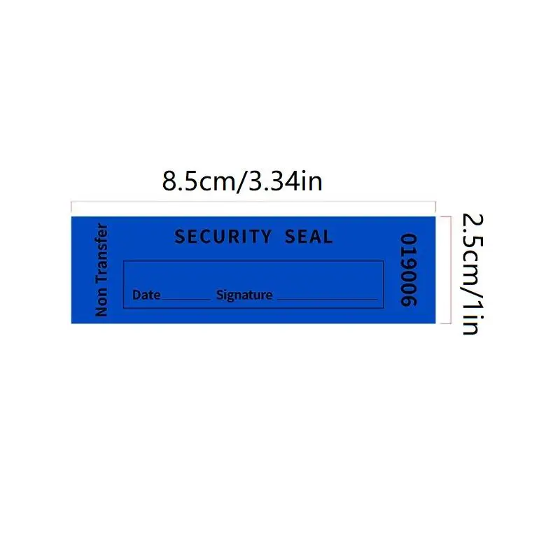 ❤️ 100PCS Total Transfer Tamper Evident Labels Security Warranty Void Stickers Red Blue 25*85 Mm Triple Serial Numbers Sticker - view 4