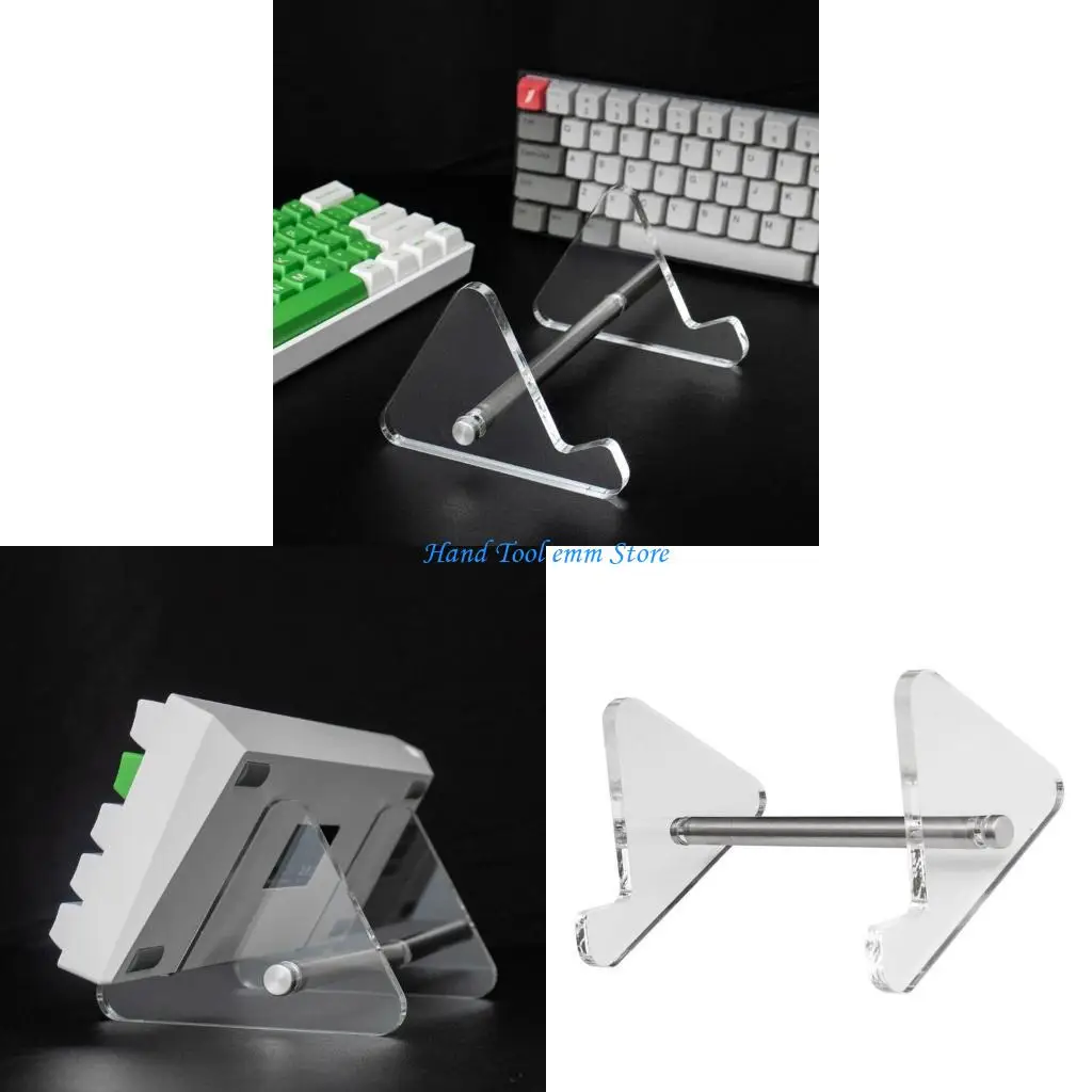 

H37F Ноутбук Тонд прозрачные акриловые клавиатуры стоят для держателя компьютерных клавиатур