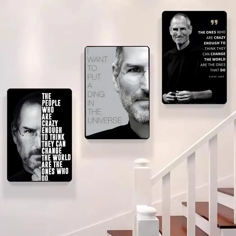 ستيف جوبز نجاح يقتبس اللوحة الخط قماش المشارك: تجعد الحرة للماء دائم جميع الفضاء جدار ديكور