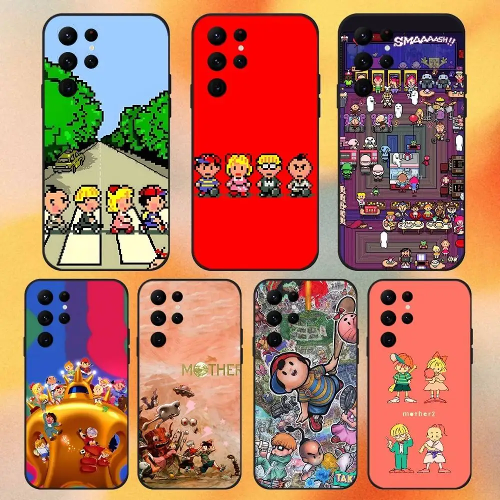 

E-Earthbound Mother 4 Game Phone Case For Samsung S 25,24,23,22,30,21,10,9,Ultra,Plus,Lite,FE,4,5G Black Soft Case