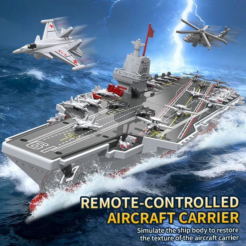 Jjrc Diy Assembled Remote Control Boat Electric Aircraft Model Speed Switch Dual Motor Water Play Toy