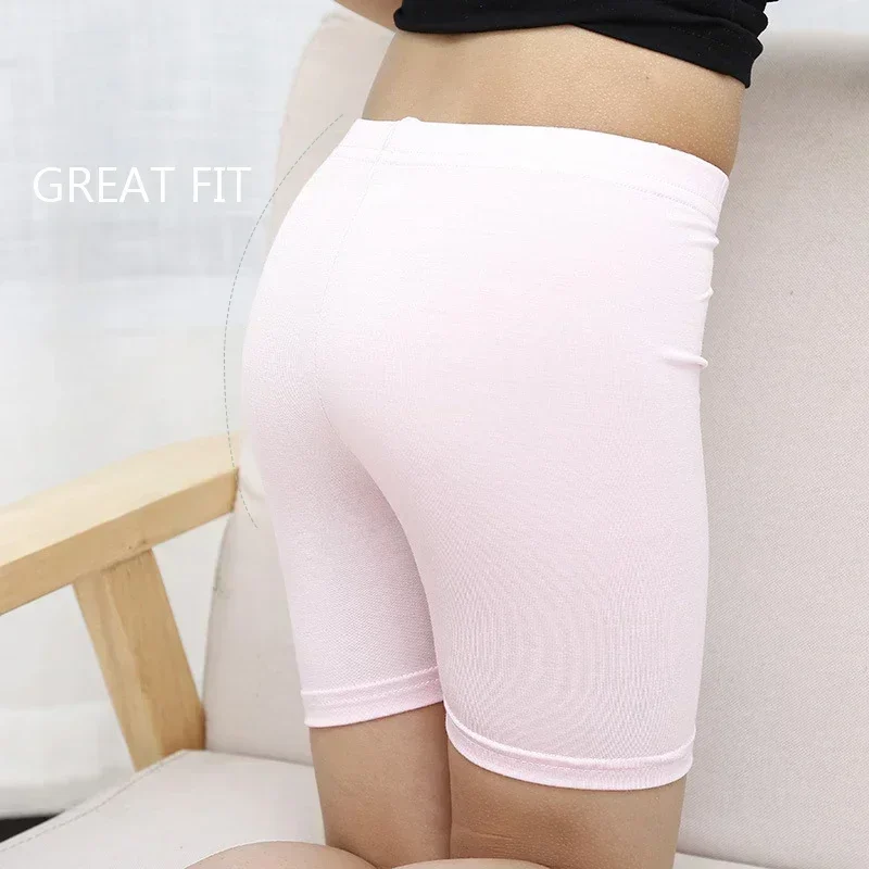 2024 Summer Girls\' Safety Shorts Soft Modal Candy Color Solid Color Kids\' Leggings Casual Comfortable Underwear Girls Aged 3-12