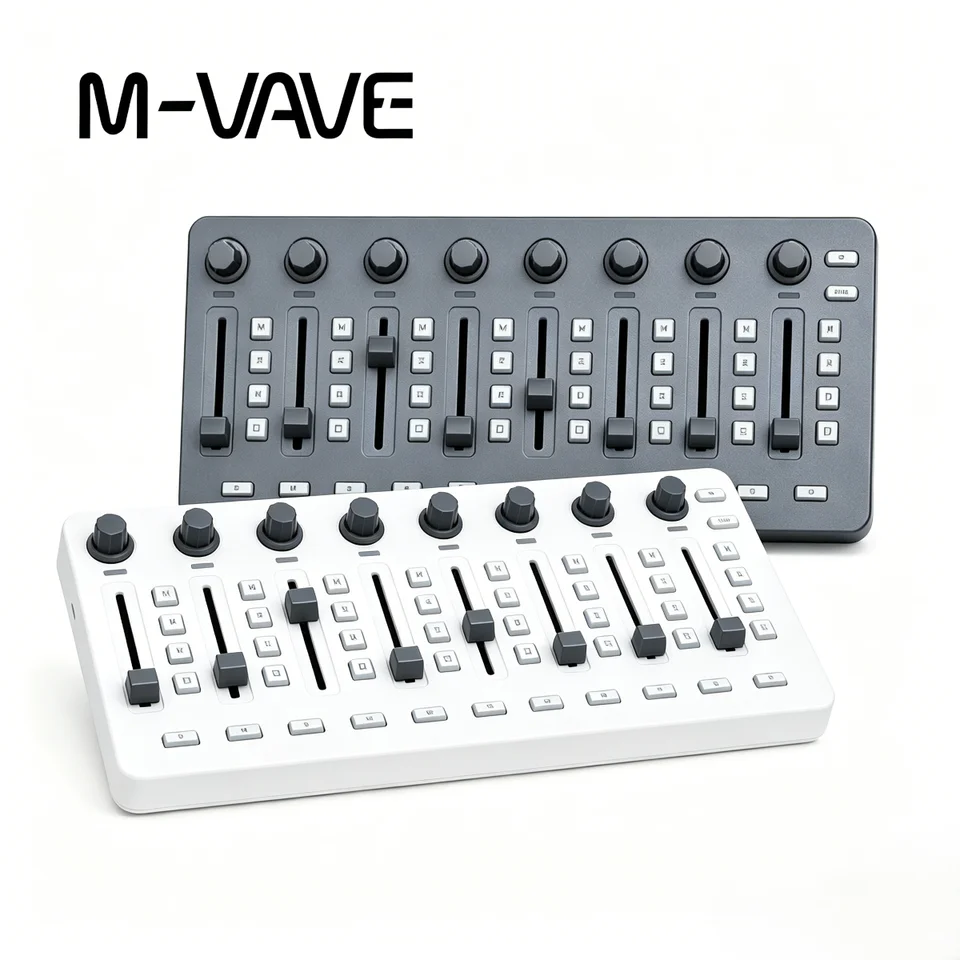 M-VAVE SMC-Mixer Wireless MIDI Controller, 43 Buttons 8 Faders 8