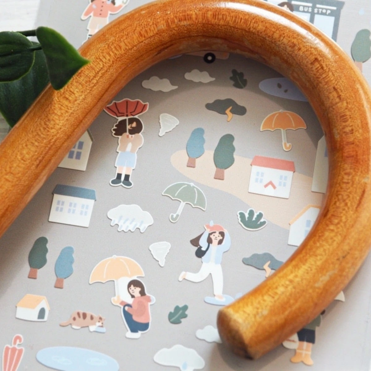 Korean Import Suatelier Rainy Day Paper Stickers Cute Scrapbooking Diy Journaling Diary Stationery Sticker Decor School Supplies