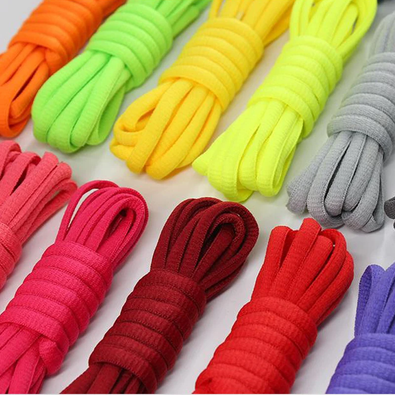 0.6 cm Wide Oval Shoelaces Unisex High-Quality Laces for Sneakers and Basketball Shoes Available in Multiple Colors 1Pair/3Pair