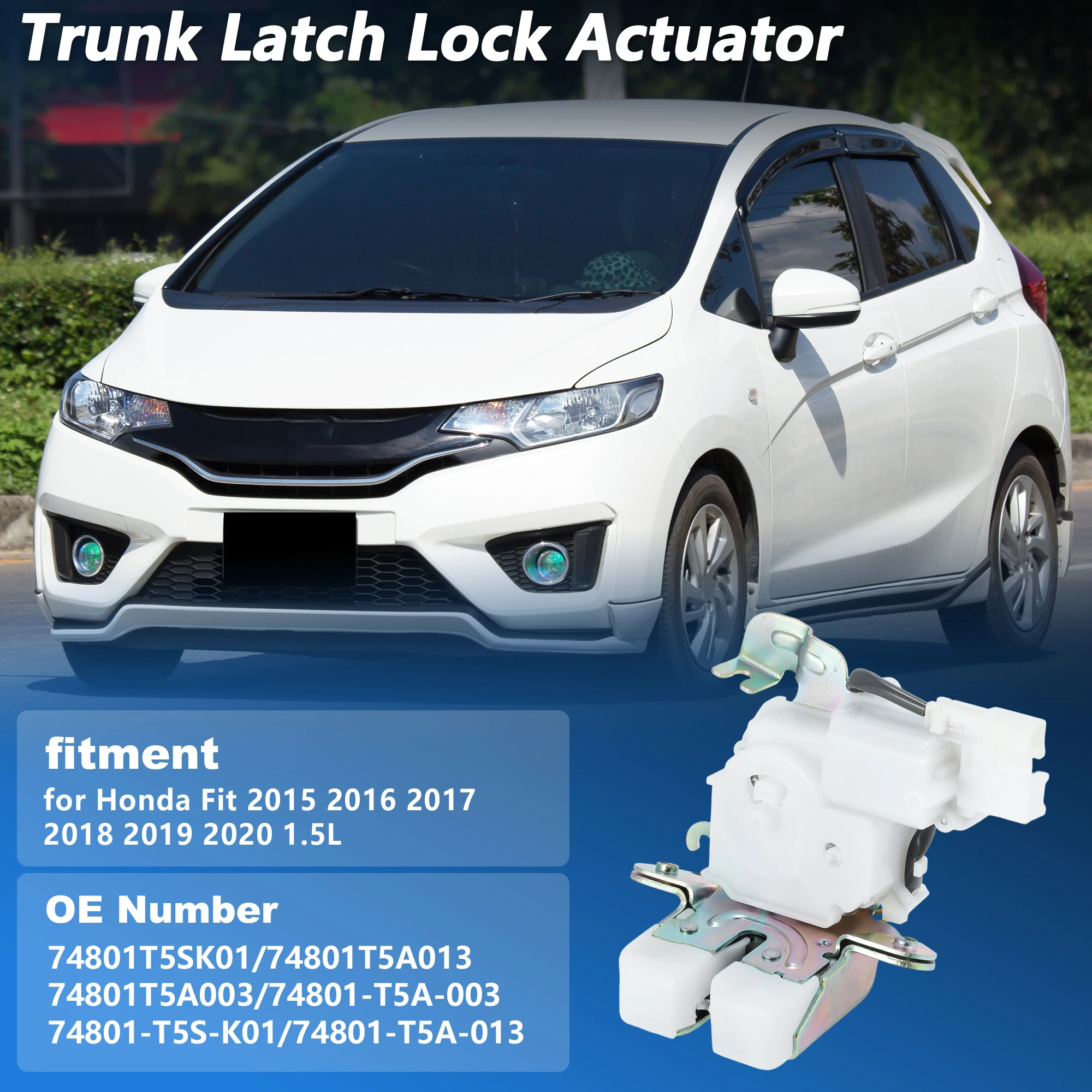 

UXCELL Tailagte Trunk Lock Actuator for Honda Fit 2015-2020 1.5L 74801T5SK01 2+2 Pin