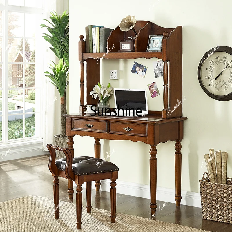 American all solid wood desk simple writing desk