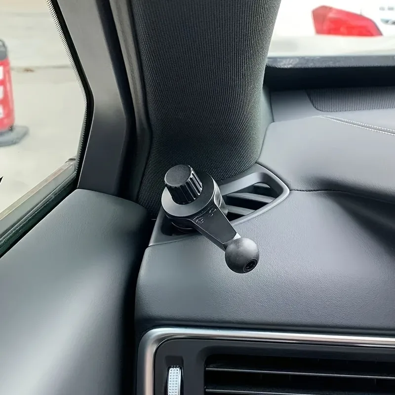 Clipe universal para ventilação de ar do carro, base de cabeça esférica de 17mm, gancho espiral para saída de ar do carro, suporte para celular para g