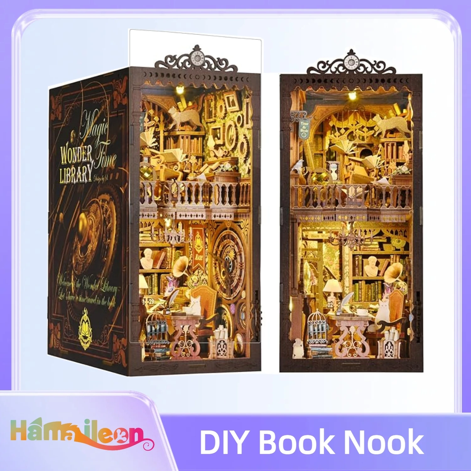 

Hamaileon 3D Wooden Puzzle for Adult - Gift Factory Model Kit , Adult Wood Puzzles,DIY Book Nook Building Toy for Teens & Adults