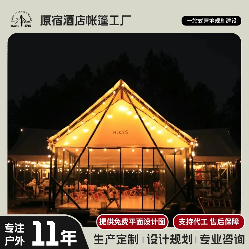 Affordable Luxury Tents,Harajuku Tent Outdoor Wild Luxury Hotel Bar Counter Light Luxury Glass Tension Film Steel Structure Oxfo