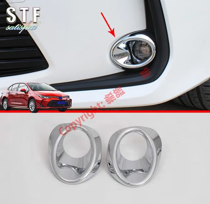 

ABS Chrome Front Fog Light Cover Trim For Toyota Corolla E210 Sedan 2019 2020 Car Accessories Stickers W4