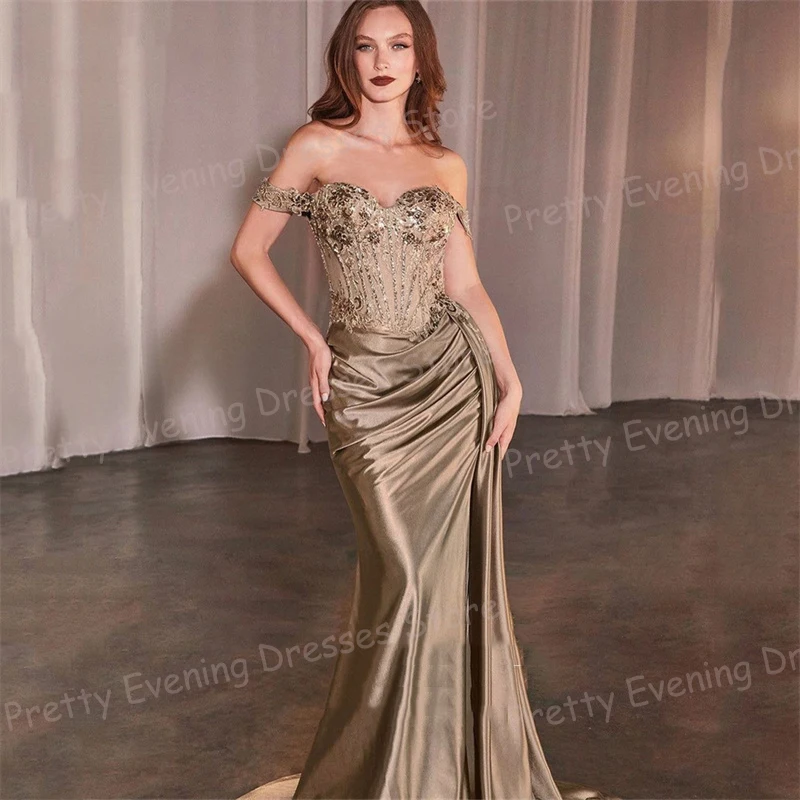 Exquisite 2025 Evening Dresses Woman's Sexy Appliques Mermaid Prom Growns Colorful Side Split Party Vestidos De Noche Customized