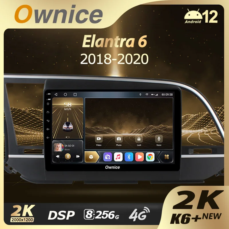 

Ownice K6+ 2K for Hyundai Elantra 6 2016 - 2018 Car Radio Multimedia Video Player Navigation Stereo GPS Android 12 No 2din 2 Din