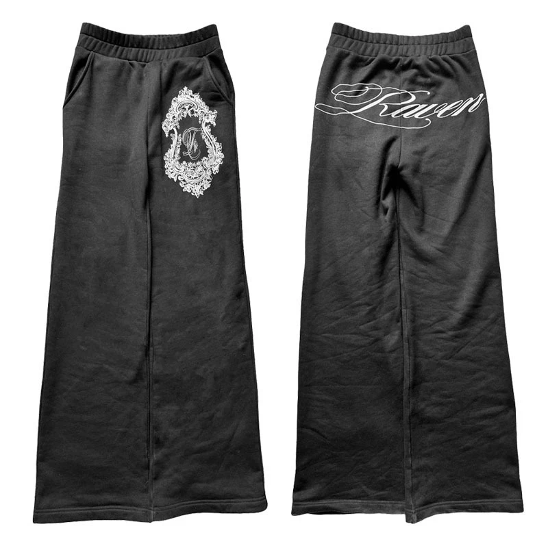 2025 Autunno/Inverno Abbigliamento Moda Gotico Retro Harajuku Stampa Gamba Dritta Pantaloni Casual High Street Coulisse Y2K Pantaloni