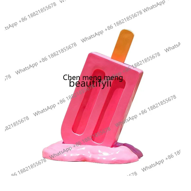 cc182R LBX Ice Cream Decoration Simulation Cone Ice Candy Dessert Shop Sculpture FRP Ice Cream