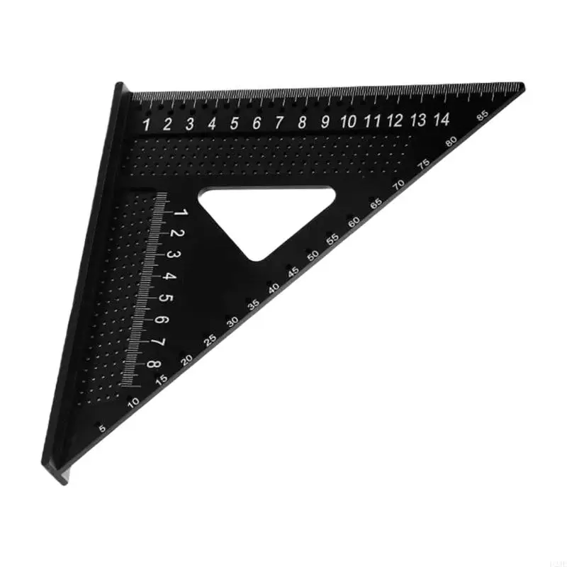 U2JE 7in Multifunctional Square Tool Carpenters Square Metal Triangle Ruler Measuring Tool