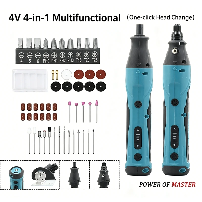 mini-electric-screwdriver-grinder-cutter-rechargeable-adjustment-4in1-multi-function-power-drill-disassembly-torque-repair-tools