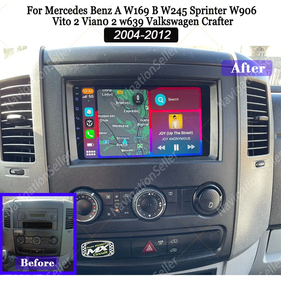 

VIGOHI Android 15 Car Radio For Mercedes Benz Sprinter VW Crafter Multimedia Player Navigation Stereo DSP Head Unit Autoradio BT