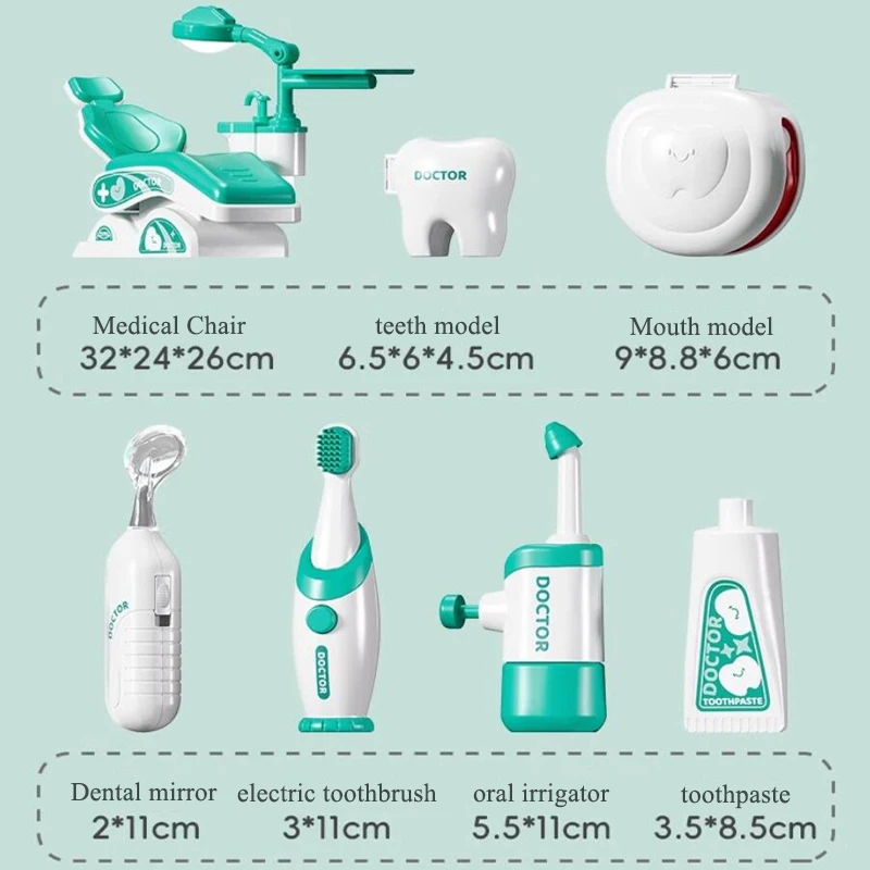 Ensemble de jouets de médecin pour enfants, jeu de rôle, Simulation de scène médicale pour enfants, outils de dentiste et d'infirmière, jouet d'institution médicale, cadeaux