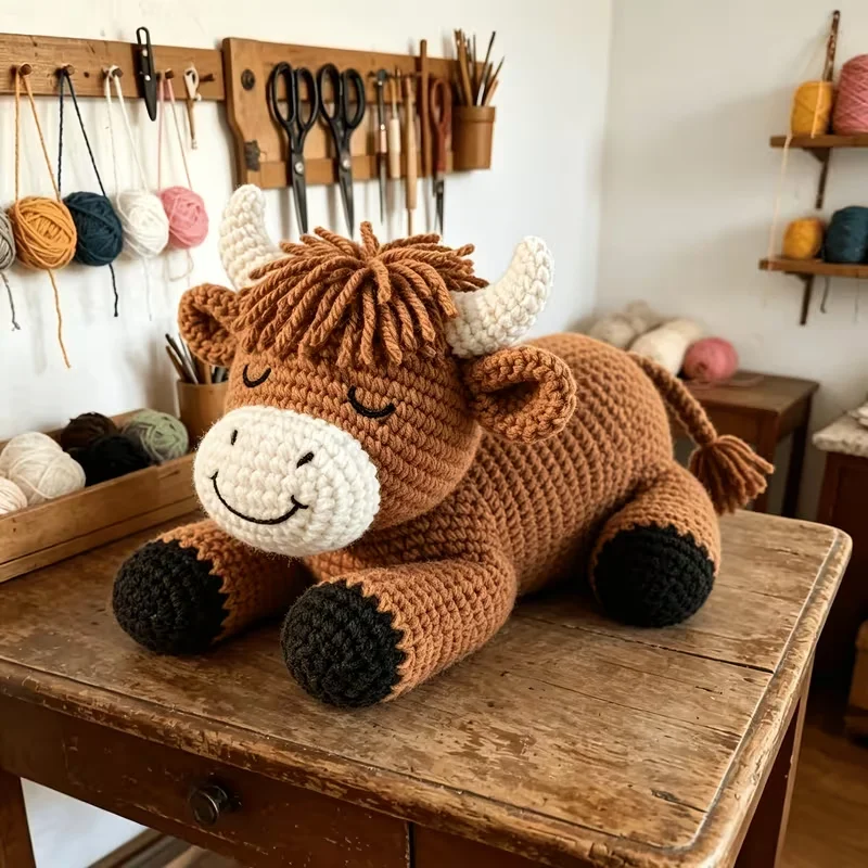 Jolly Highland Heifer Crochet Kit for Adults 2