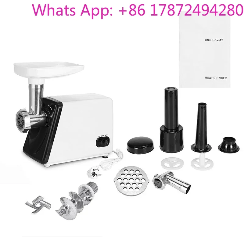 

220-240V Home Use Compact Electric Countertop Meat Grinder Sausage Stuffer & Meat Mincer Metal Gears/Screw Extrusion