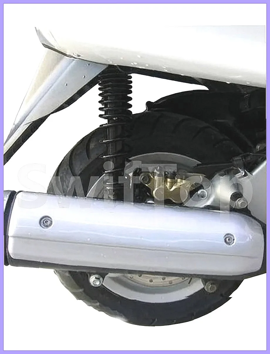 Motorcycle Exhaust Pipe Cover Cowl Protector Black / Silver Fit For YAMAHA Majesty 250 YP250 Majesty250 YP 250 Accessories - view 4