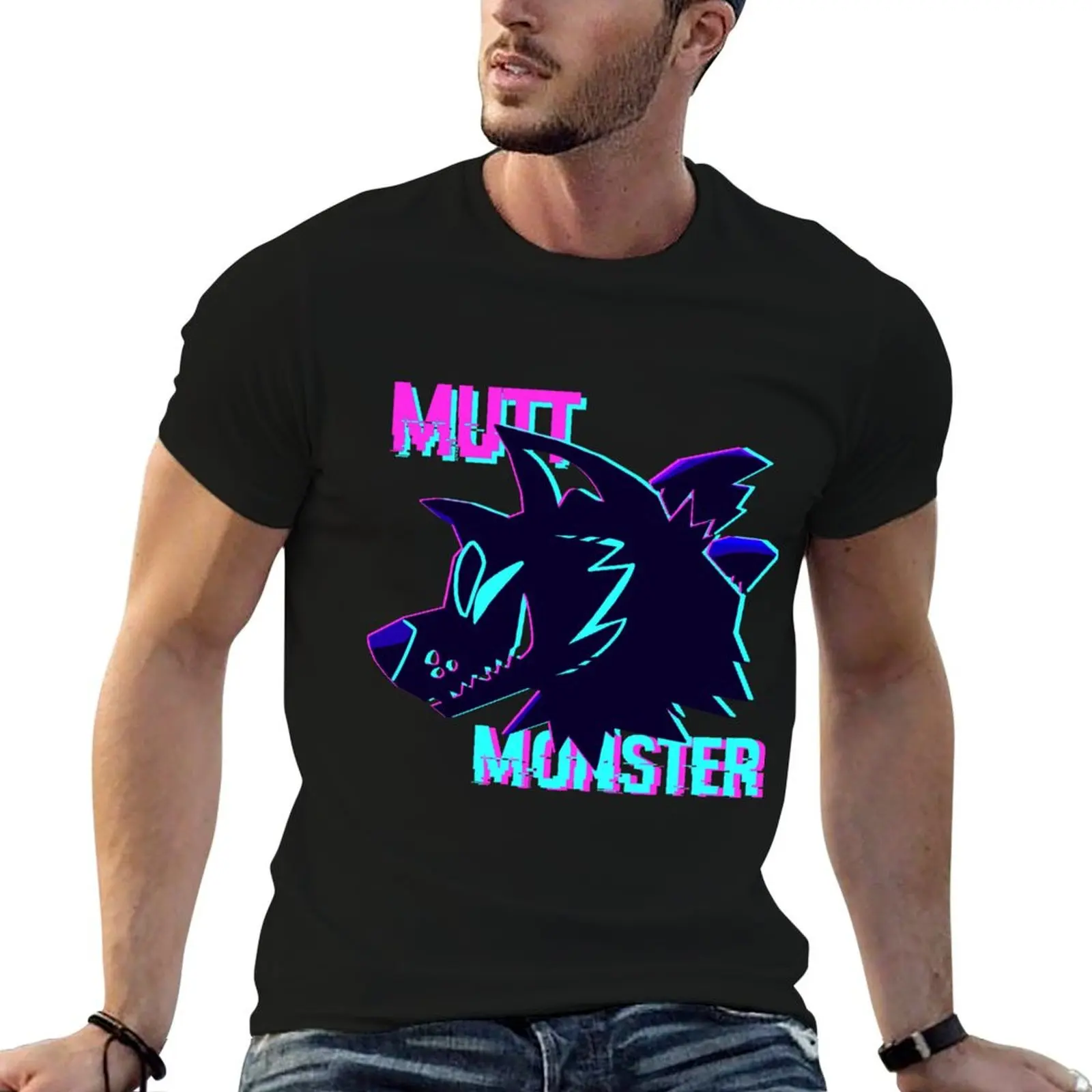 

Mutt Monster Glitch T-Shirt t shirts for man pack white man t shirt summer man t shirt designer T-Shirt