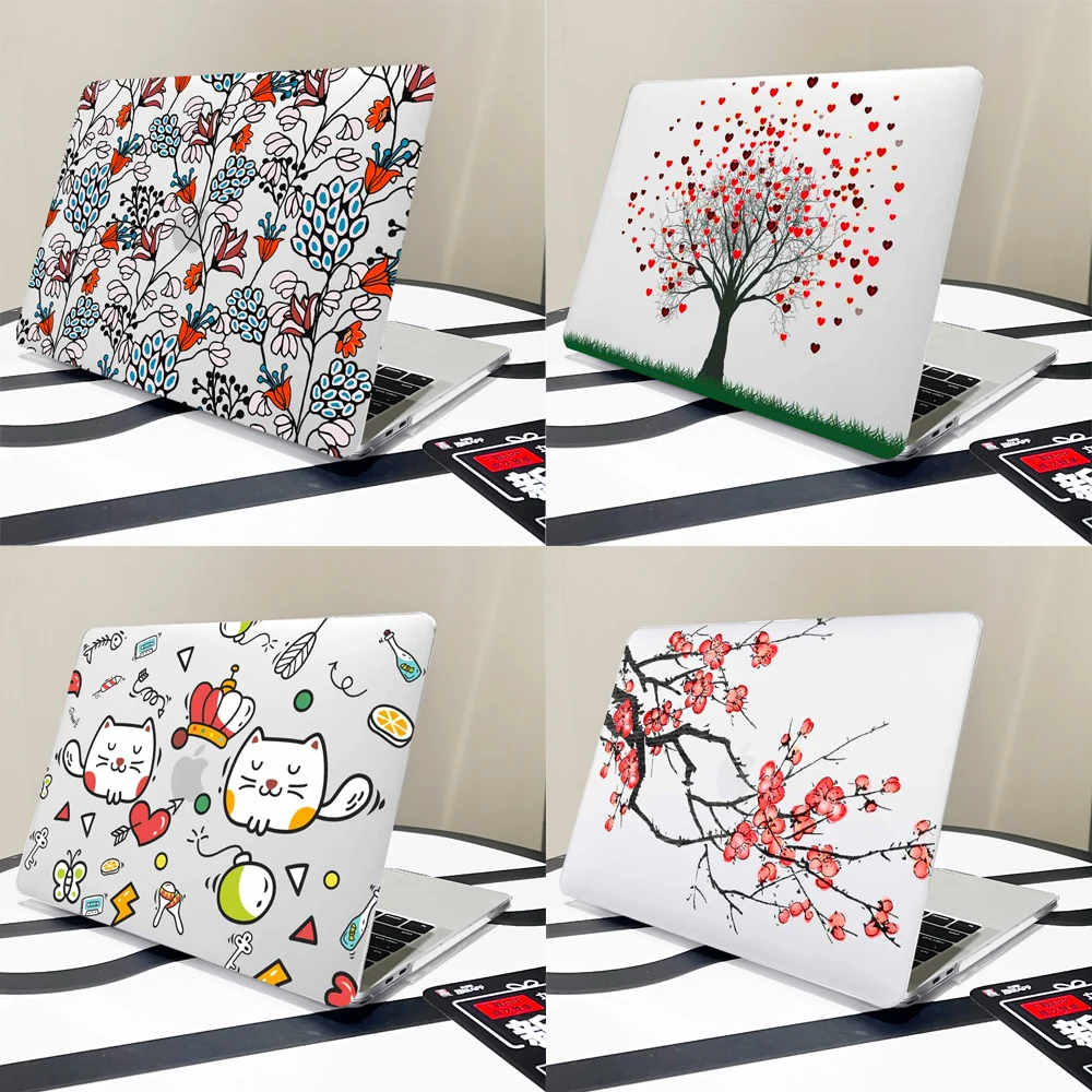 

Laptop Case For Macbook M1 M2 Air 13 15.3 2023 A2941 Pro 13 14 16 inchA2681A2179A2337A2338A2442 Touch bar/ID Tree flower cover