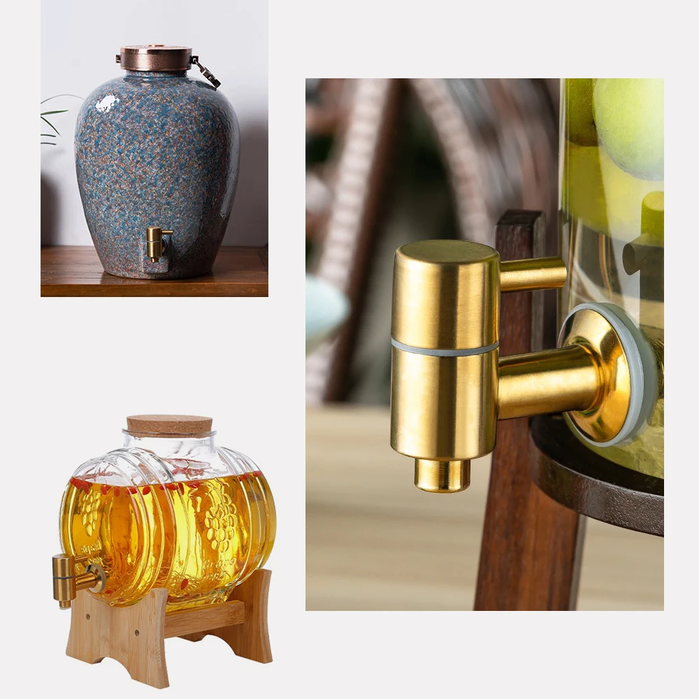

12-16mm Wine Barrel Faucet Tap Nickle Gold Rose Juice Beer Beverage Dispenser Tap Water Holder Valve Glass Drum Keeper Bibcock