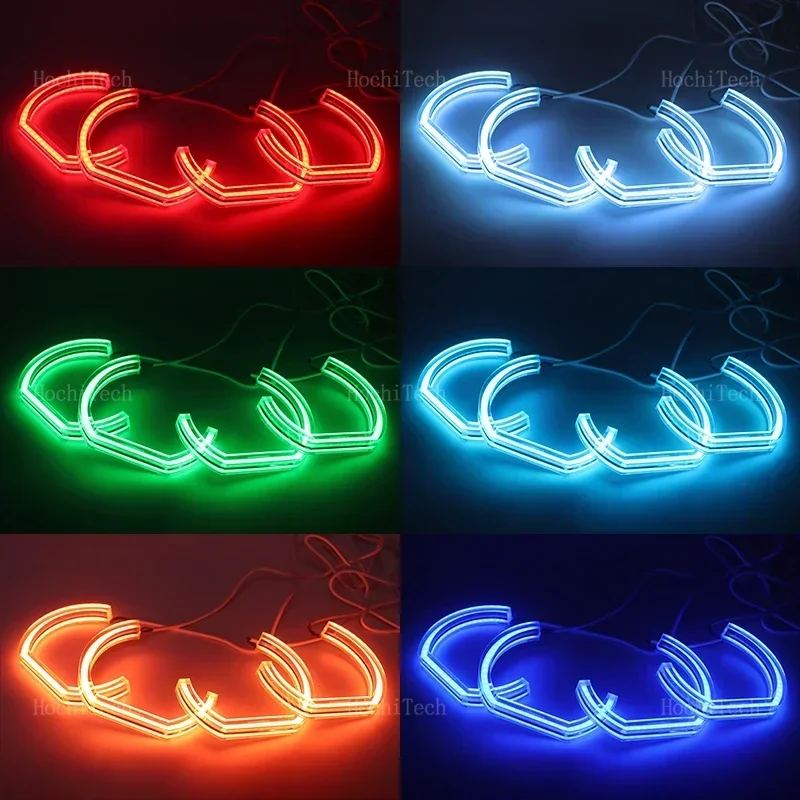 RGB متعدد الألوان App التحكم LED عيون الملاك حلقة مصباح DTM تشغيل ضوء لسيارات BMW X6 E71 E72 X6M 2008 2009 2010 2011 2012 2013 2014 #5