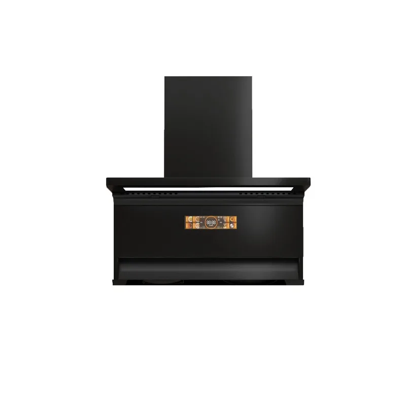 Range hood top side double suction large suction gas stove range hood stove set household